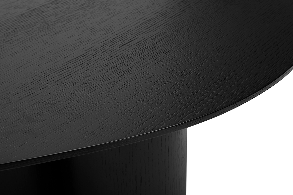 Mesa de centro de diseo de madera negra 100 cm HOLLEN