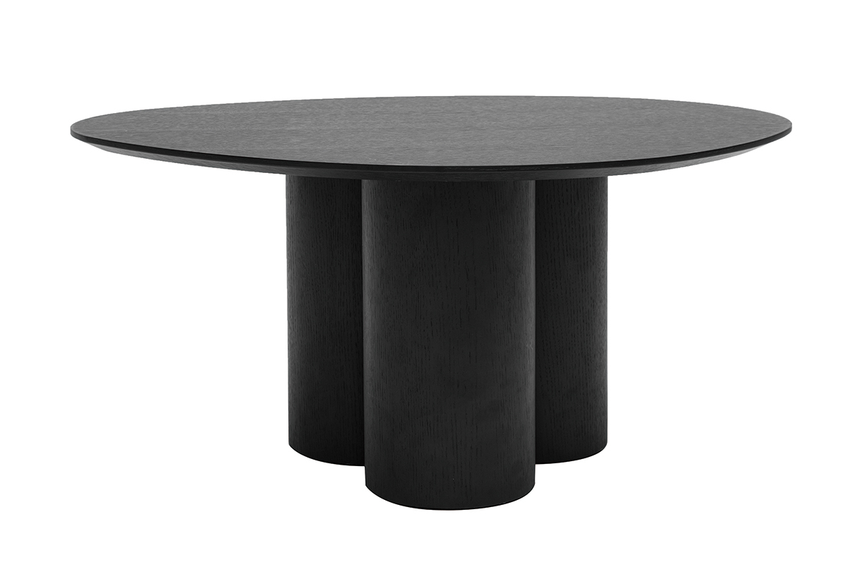 Mesa de centro de diseo de madera negra 78 cm HOLLEN