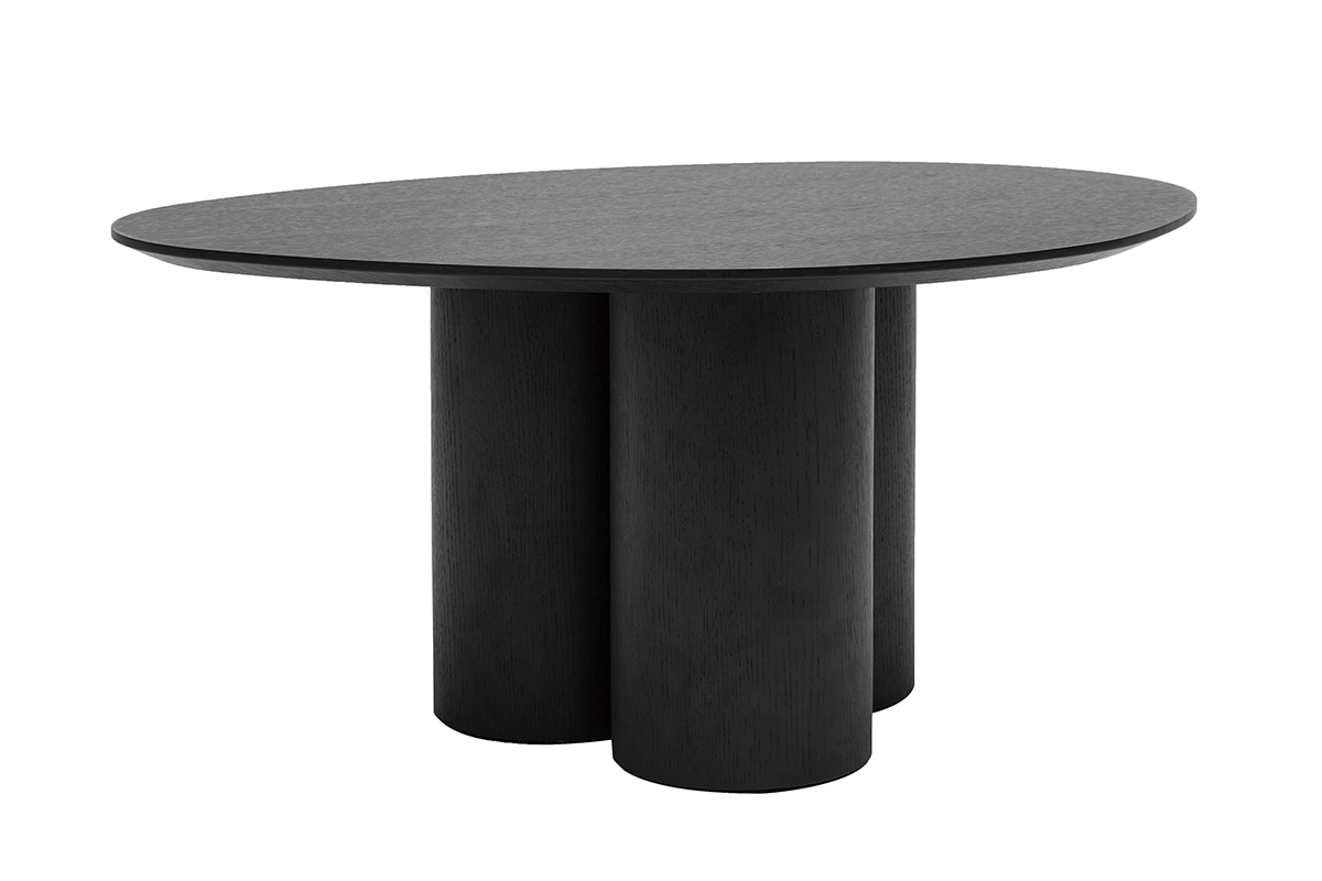 Mesa de centro de diseo de madera negra 78 cm HOLLEN