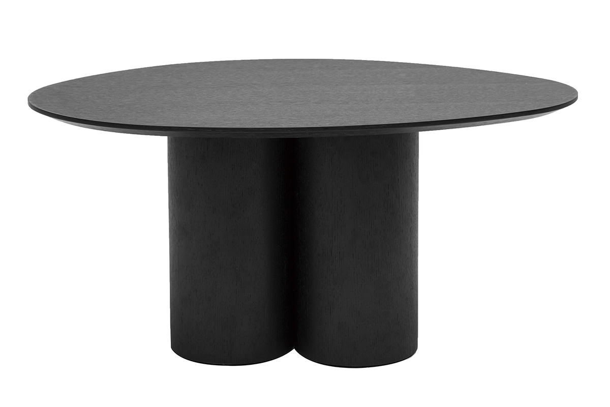 Mesa de centro de diseo de madera negra 78 cm HOLLEN