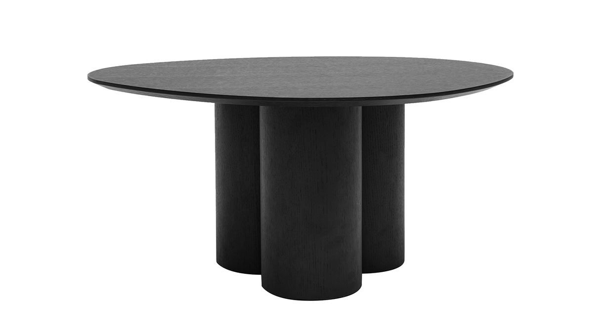 Mesa de centro de diseo de madera negra 78 cm HOLLEN