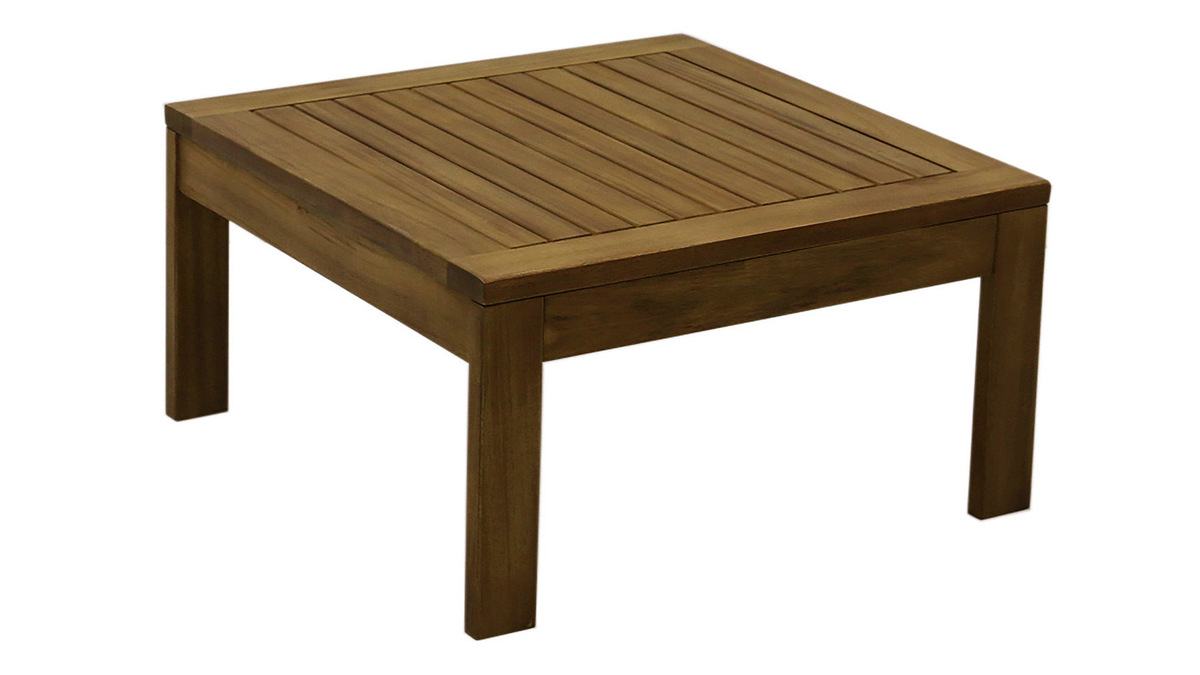 Mesa de centro de jardn cuadrada de madera maciza 60 cm SALVADOR