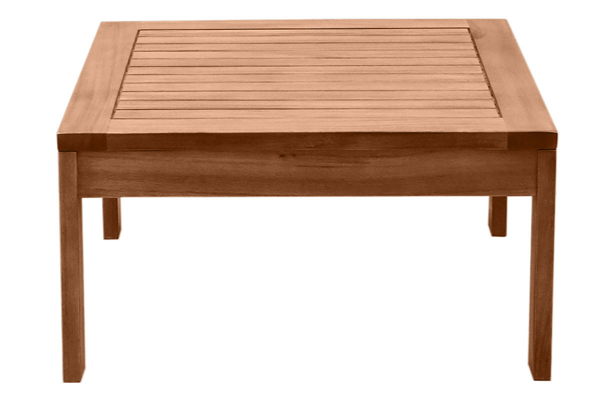 Mesa de centro de jardn cuadrada de madera maciza 60 cm SALVADOR