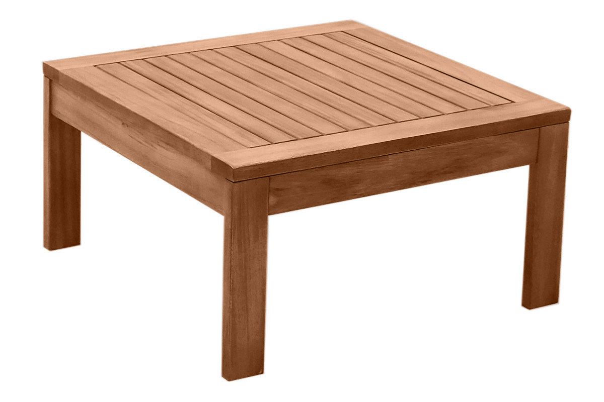 Mesa de centro de jardn cuadrada de madera maciza 60 cm SALVADOR