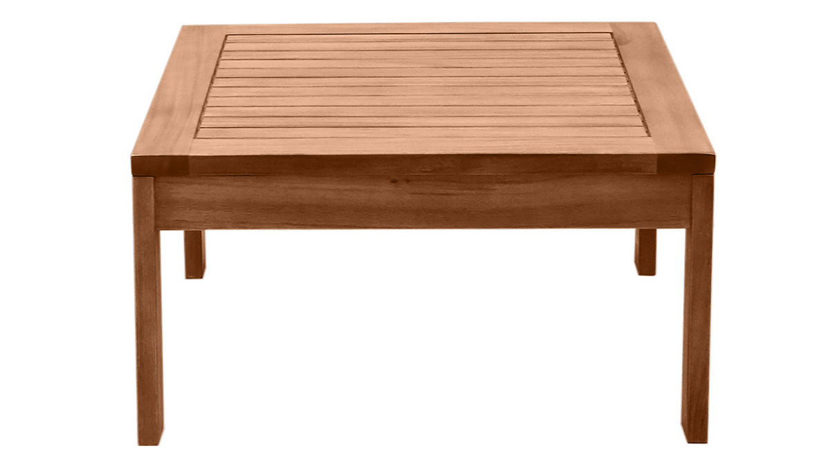 Mesa de centro de jardn cuadrada de madera maciza 60 cm SALVADOR