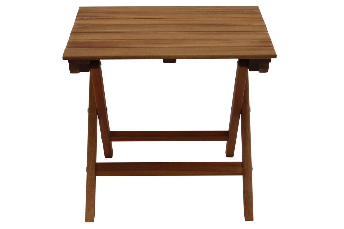 Mesa de centro de jardn plegable de madera maciza 40 x 40 cm ITZA