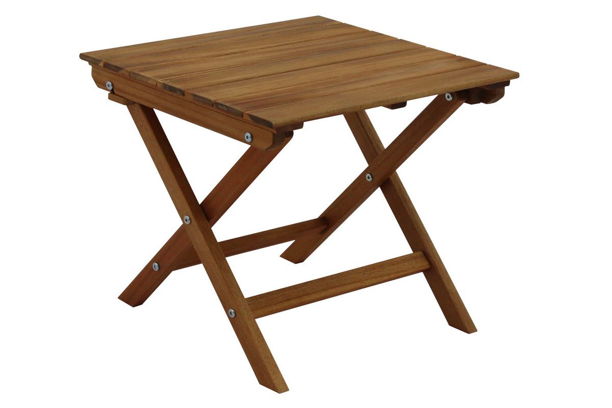 Mesa de centro de jardn plegable de madera maciza 40 x 40 cm ITZA