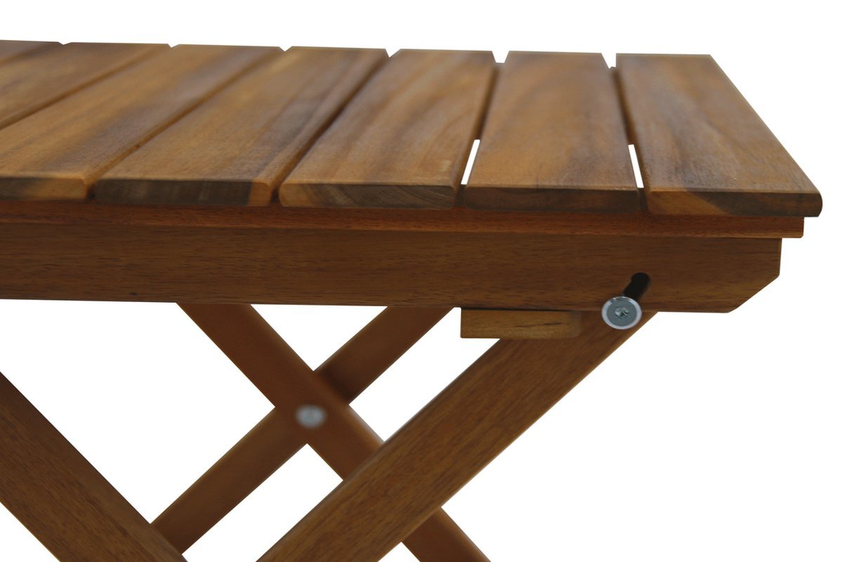 Mesa de centro de jardn plegable de madera maciza 40 x 40 cm ITZA