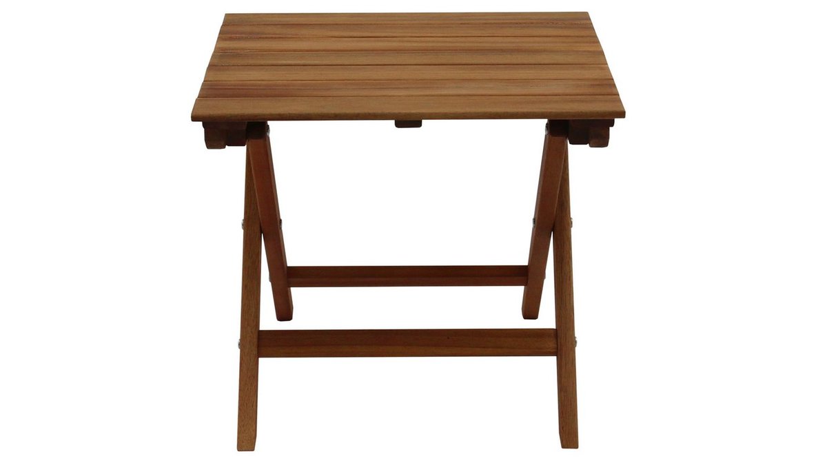 Mesa de centro de jardn plegable de madera maciza 40 x 40 cm ITZA