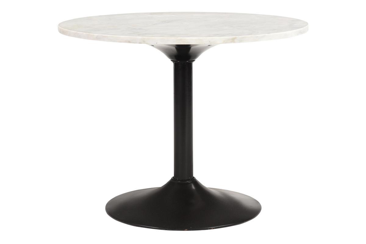 Mesa de centro de mrmol y metal negro 60cm COPEN