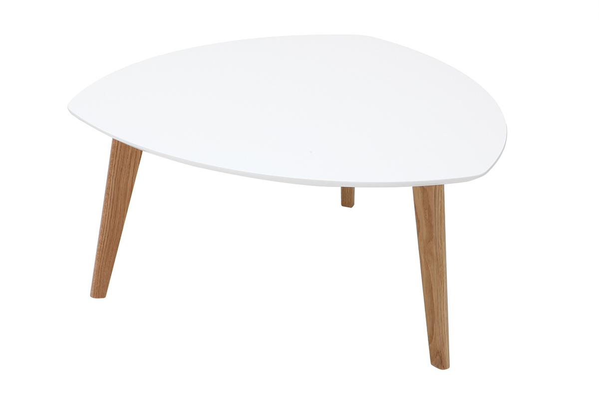 Mesa de centro diseo blanco L80 cm EKKA