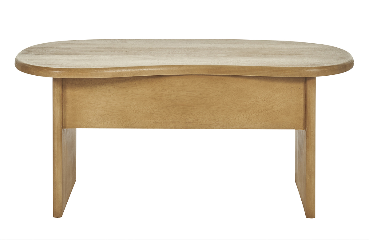 Mesa de centro elevable con almacenaje de madera maciza de mango 95 cm KOKOA