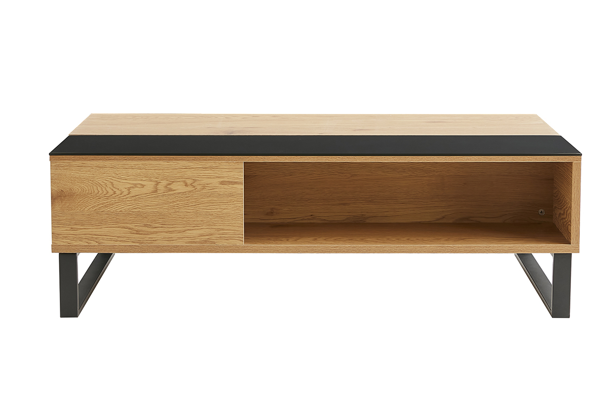 Mesa de centro elevable en madera y metal WYNN