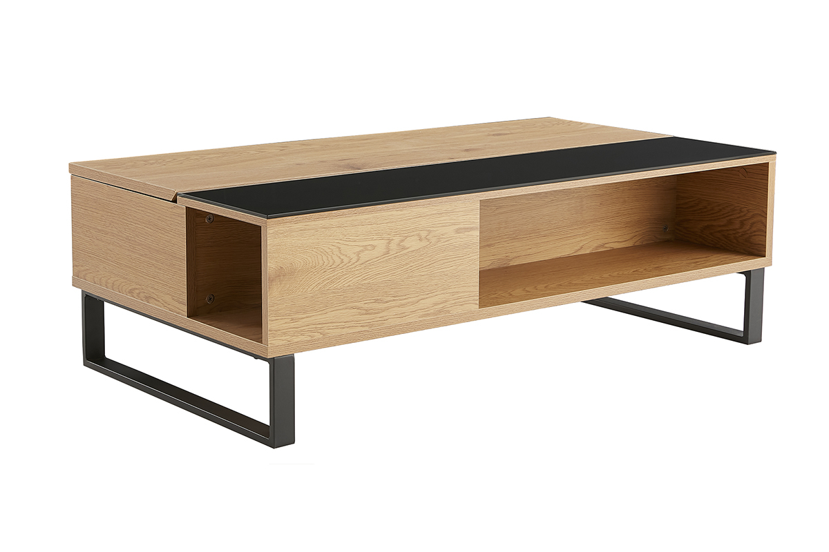 Mesa de centro elevable en madera y metal WYNN