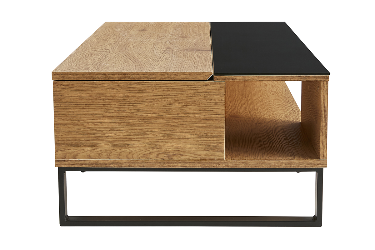 Mesa de centro elevable en madera y metal WYNN