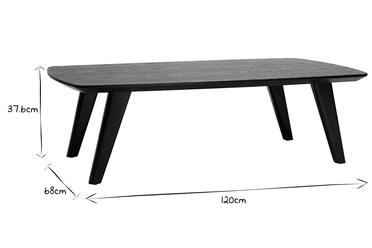 Mesa de centro nrdica de fresno 120cm FIFTIES