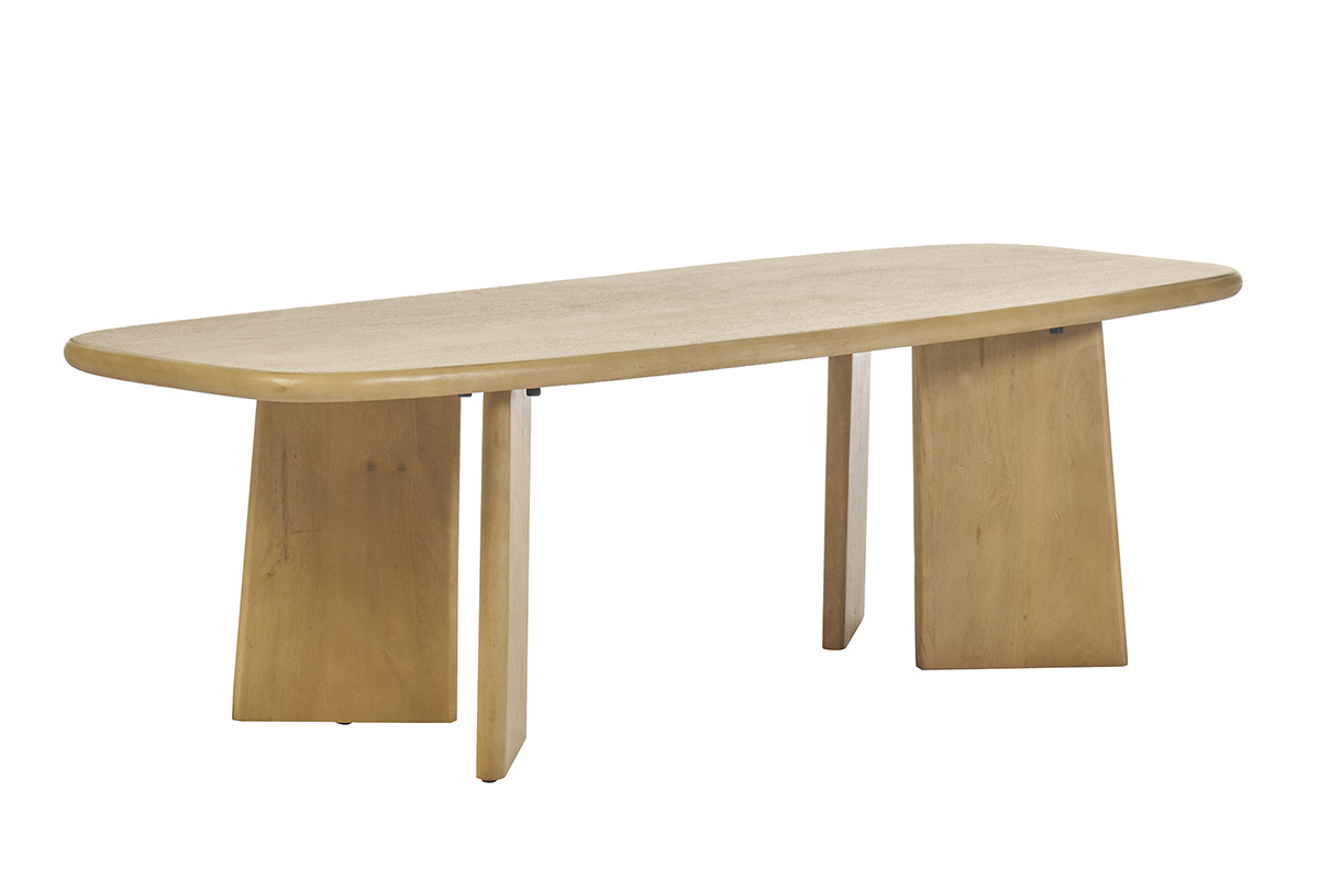 Mesa de centro rectangular de madera de mango macizo L120 cm SOTA