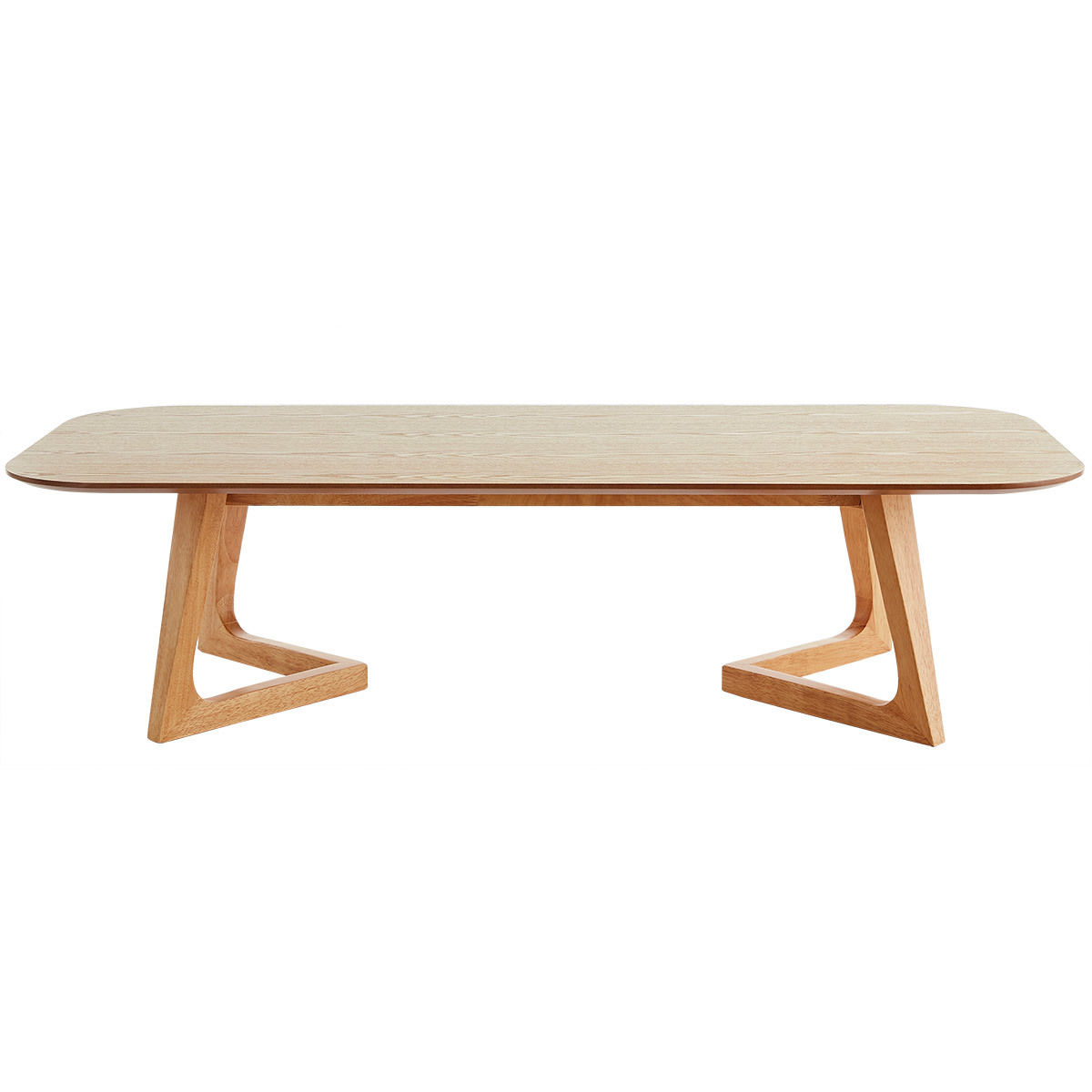 Mesa de centro rectangular nórdica de madera clara 150 cm JUKE