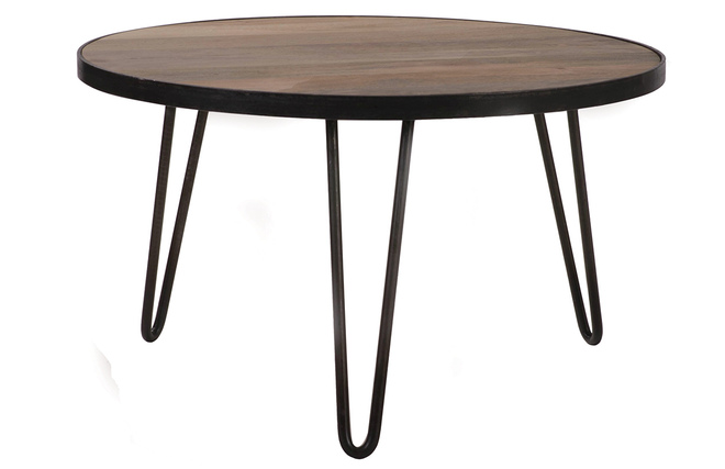 mesa centro redonda estilo industrial - Hantol Design
