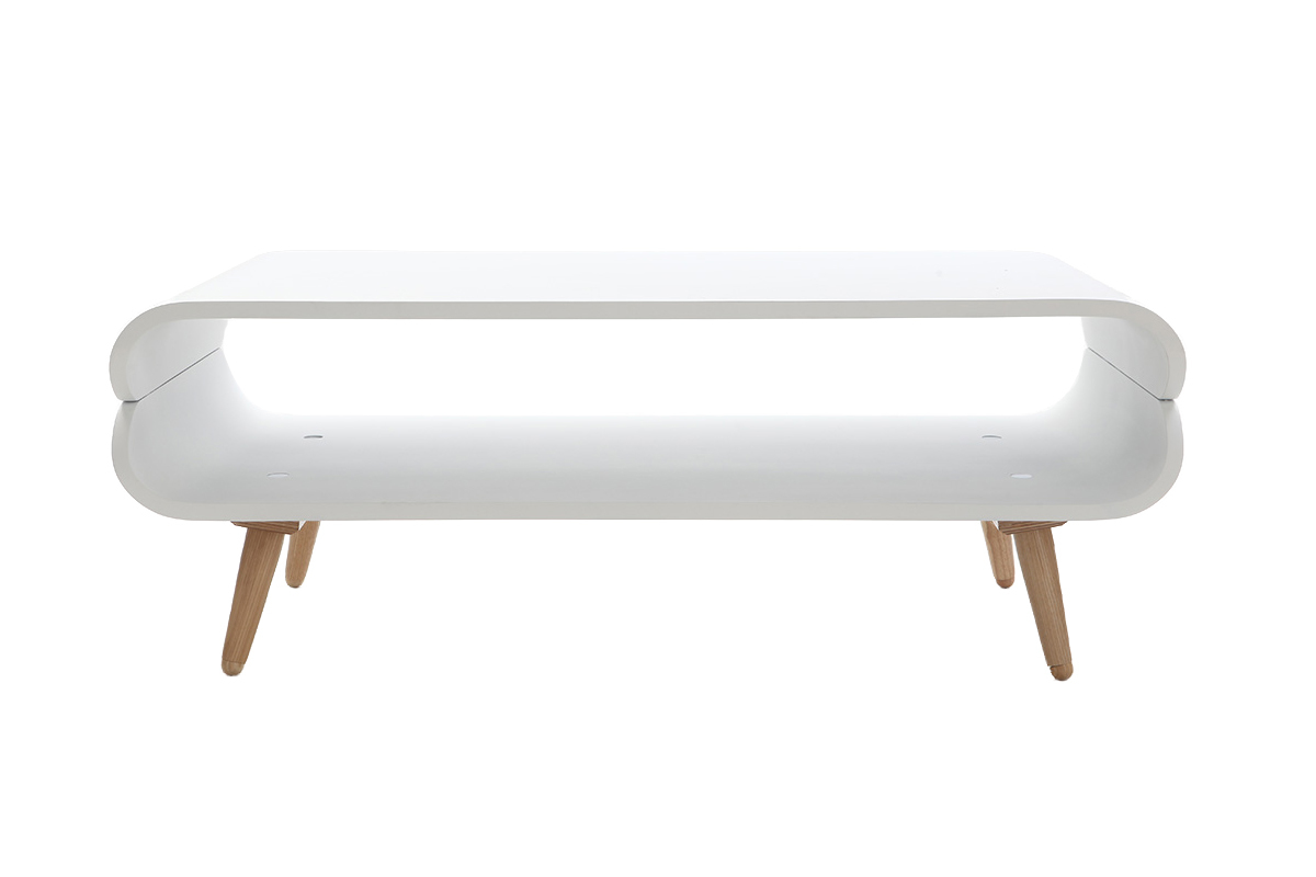 Mesa de centro vintage blanca TAKLA