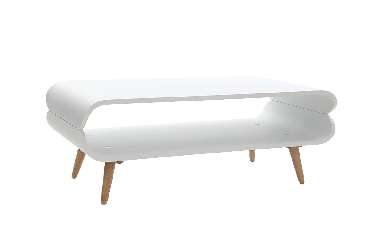 Mesa de centro vintage blanca TAKLA