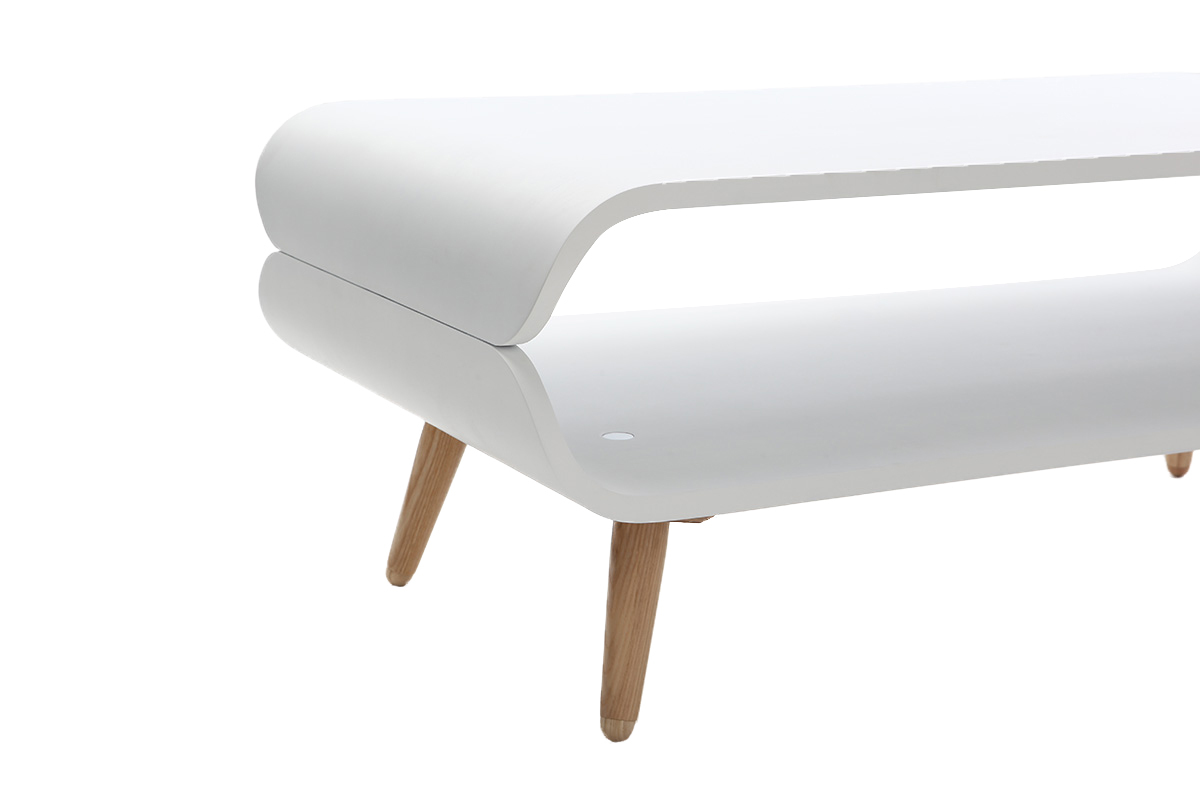 Mesa de centro vintage blanca TAKLA