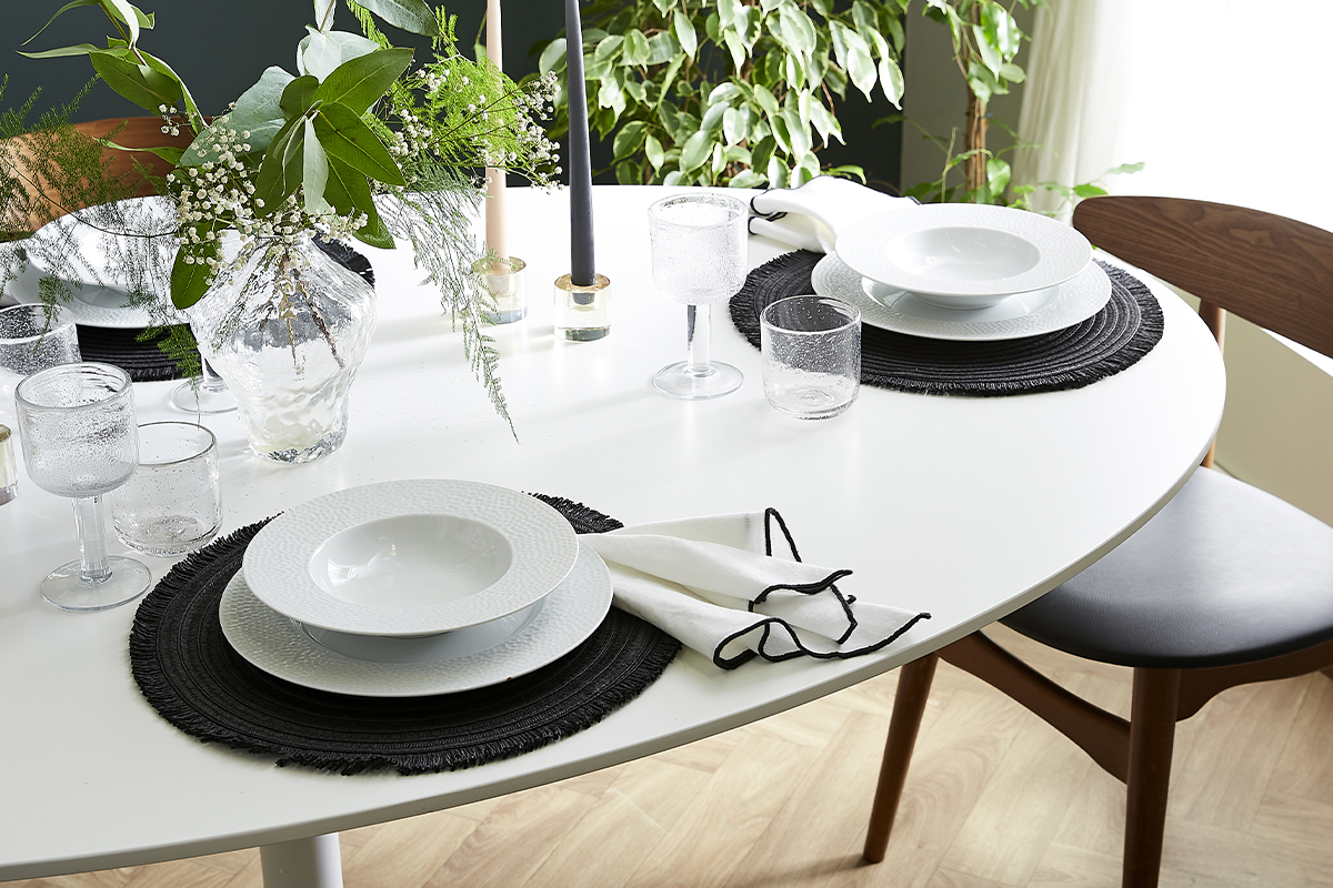 Mesa de comedor diseo blanco L170 HALIA