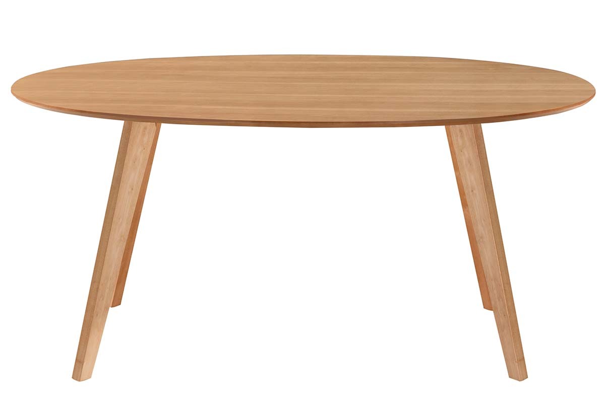 Mesa de comedor diseo escandinavo oval roble L160 MARIK