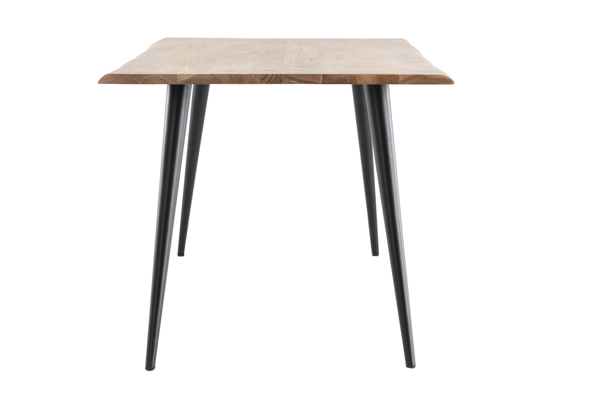 Mesa de comedor en acacia y metal L175 EDGE