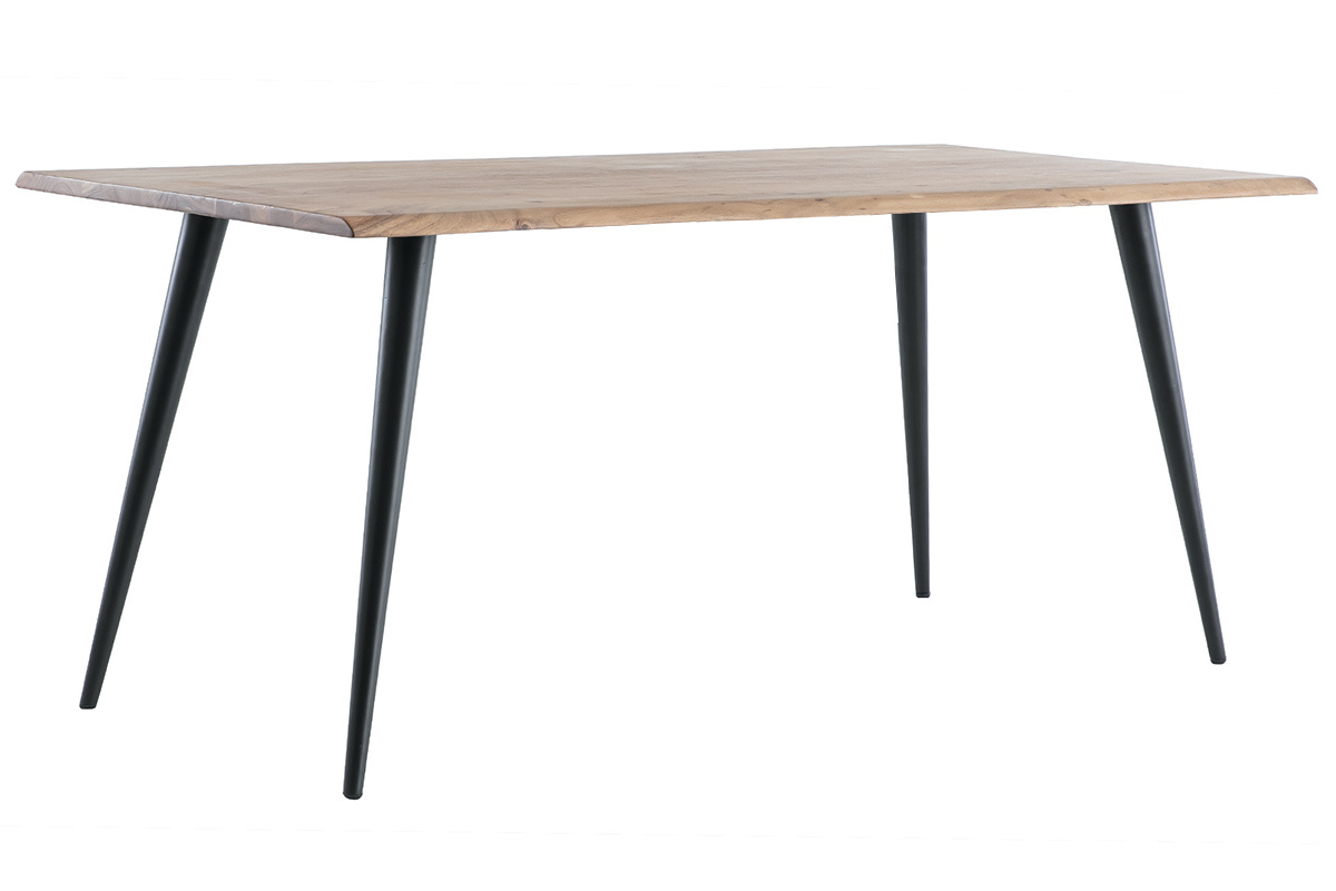 Mesa de comedor en acacia y metal L175 EDGE