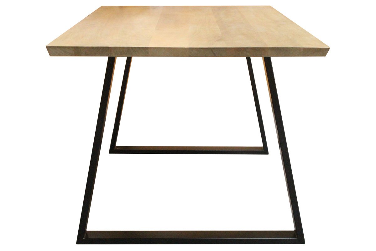 Mesa de comedor en mango y metal negro L160 cm VIJAY