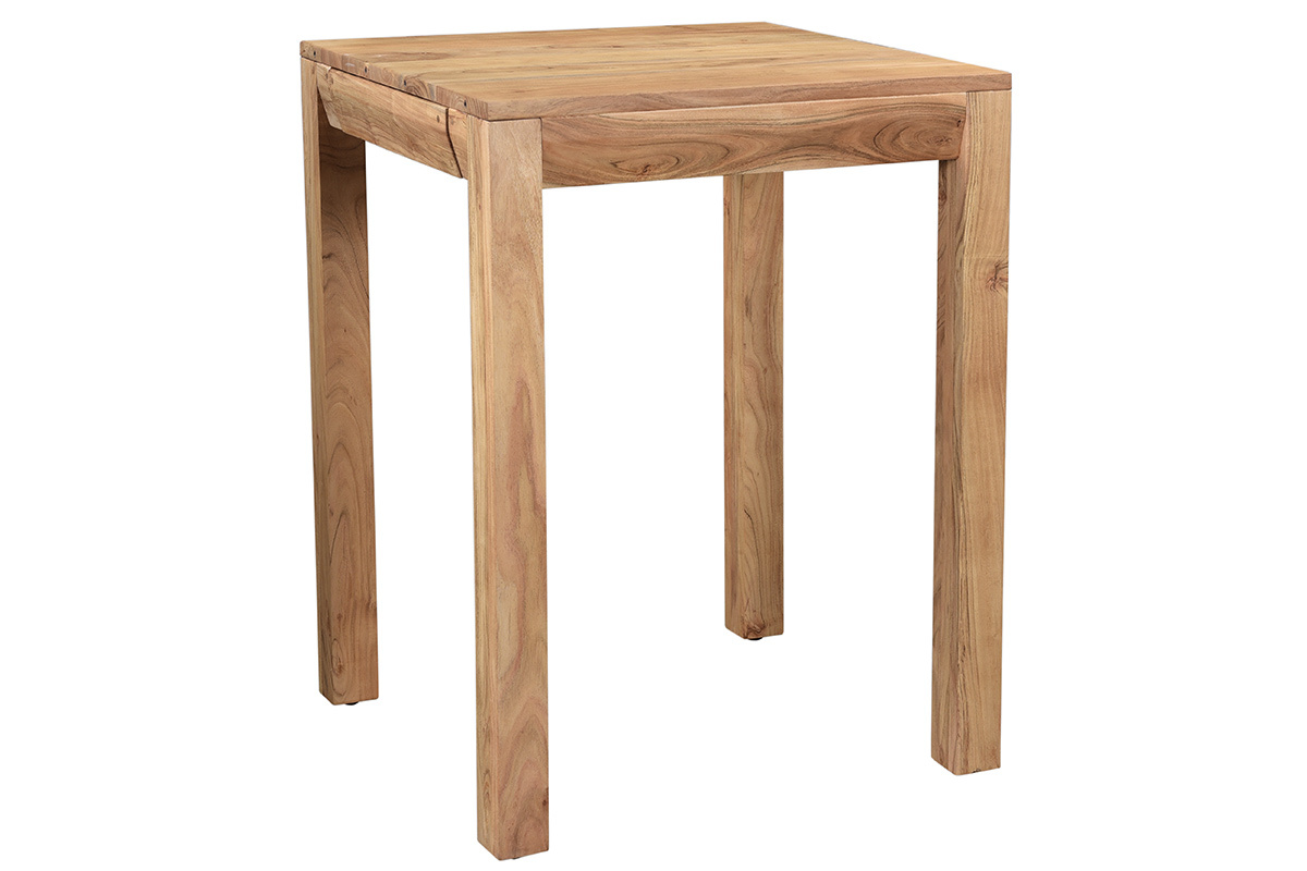 Mesa de comedor extensible en acacia maciza L80-135 cm BALTO