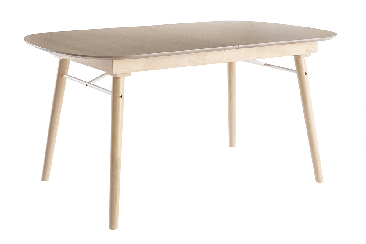 Mesa de comedor extensible en madera clara L150-180 cm SHELDON