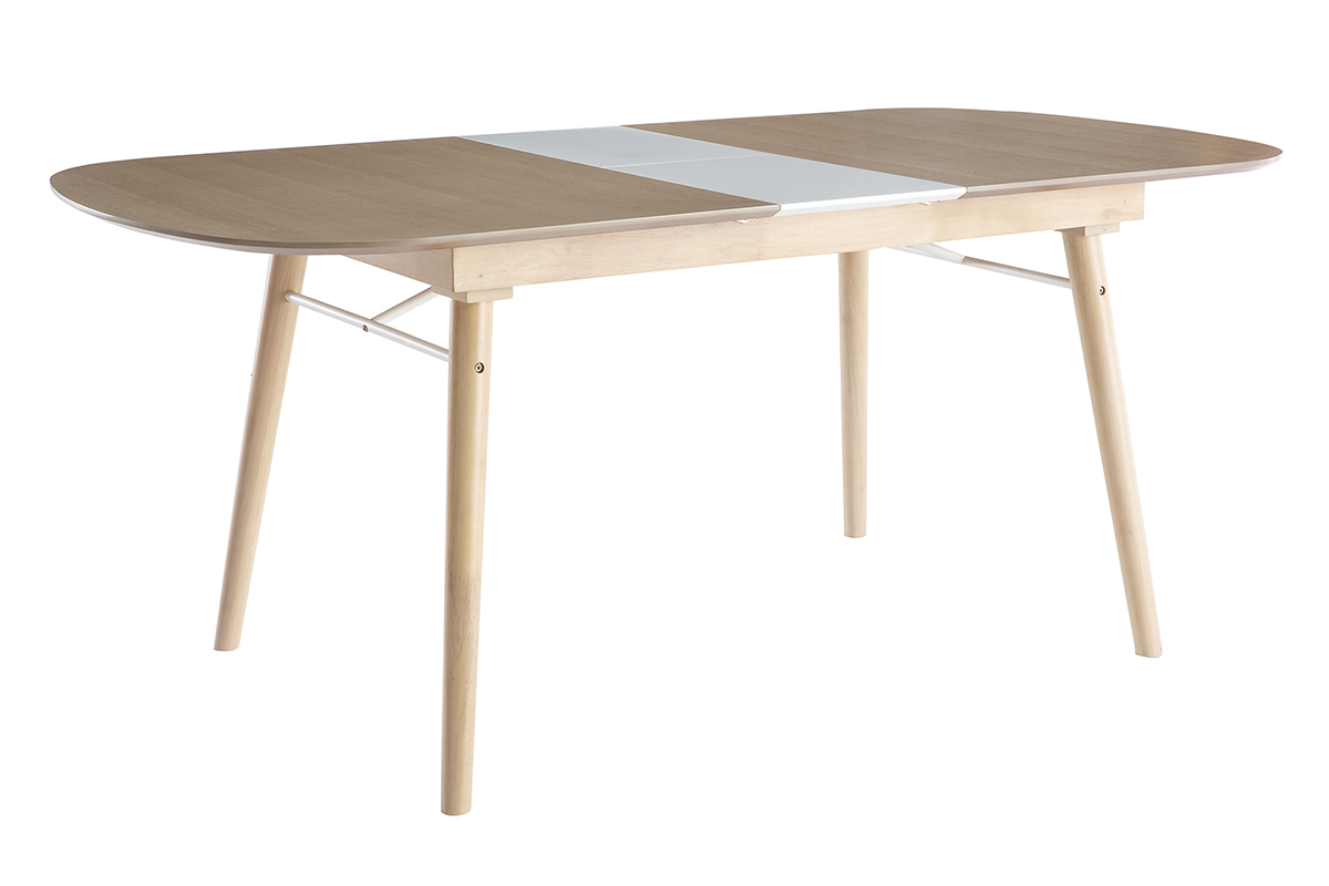 Mesa de comedor extensible en madera clara L150-180 cm SHELDON