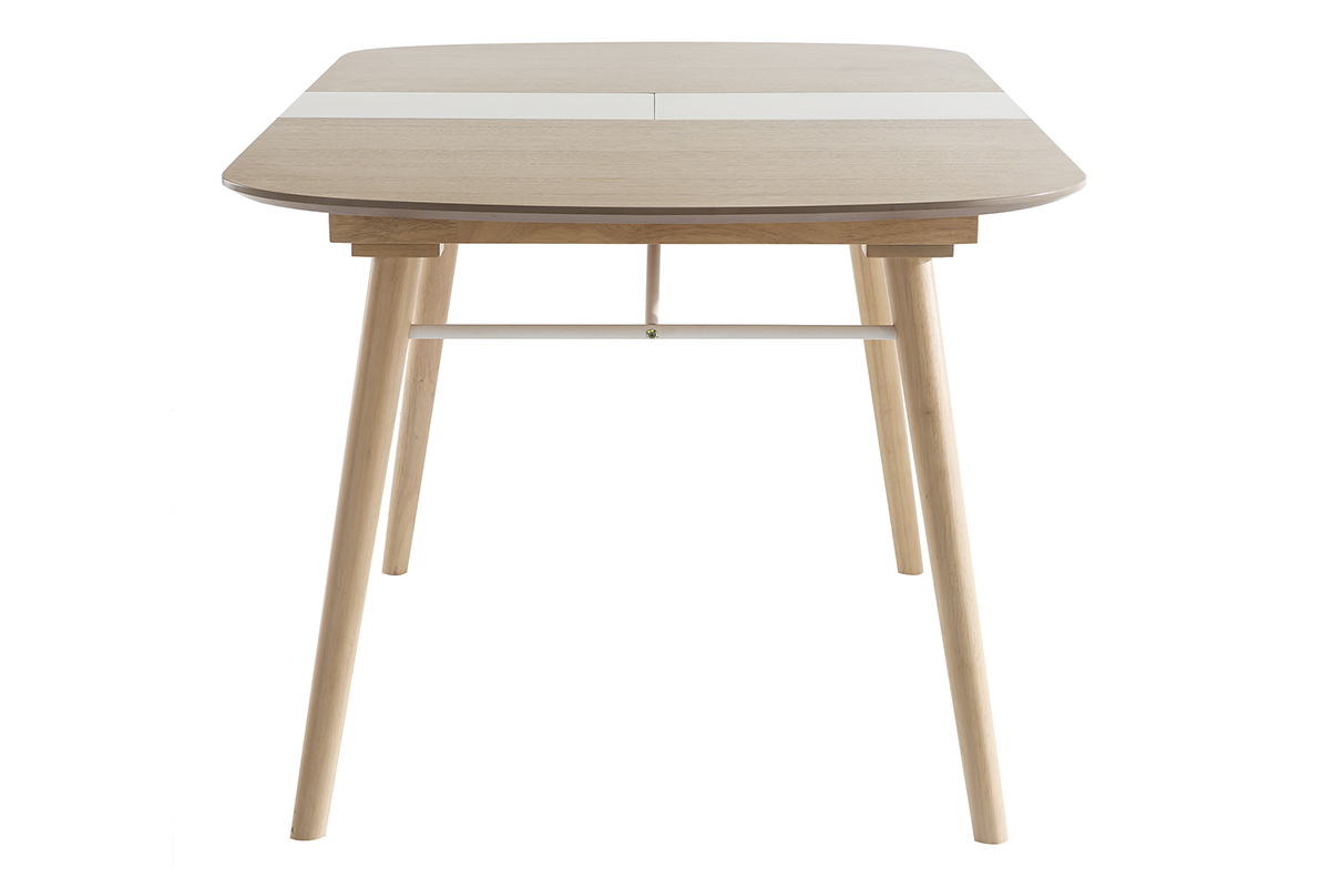 Mesa de comedor extensible en madera clara L150-180 cm SHELDON