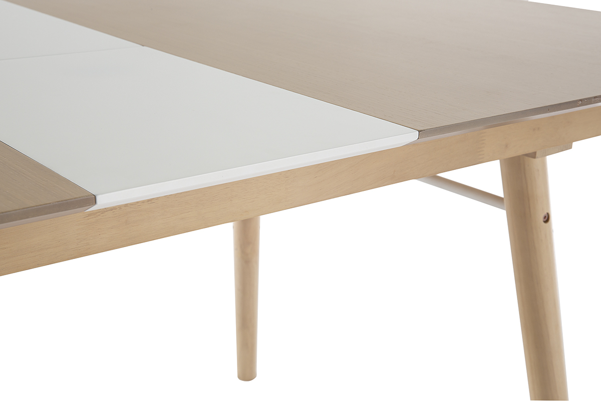 Mesa de comedor extensible en madera clara L150-180 cm SHELDON