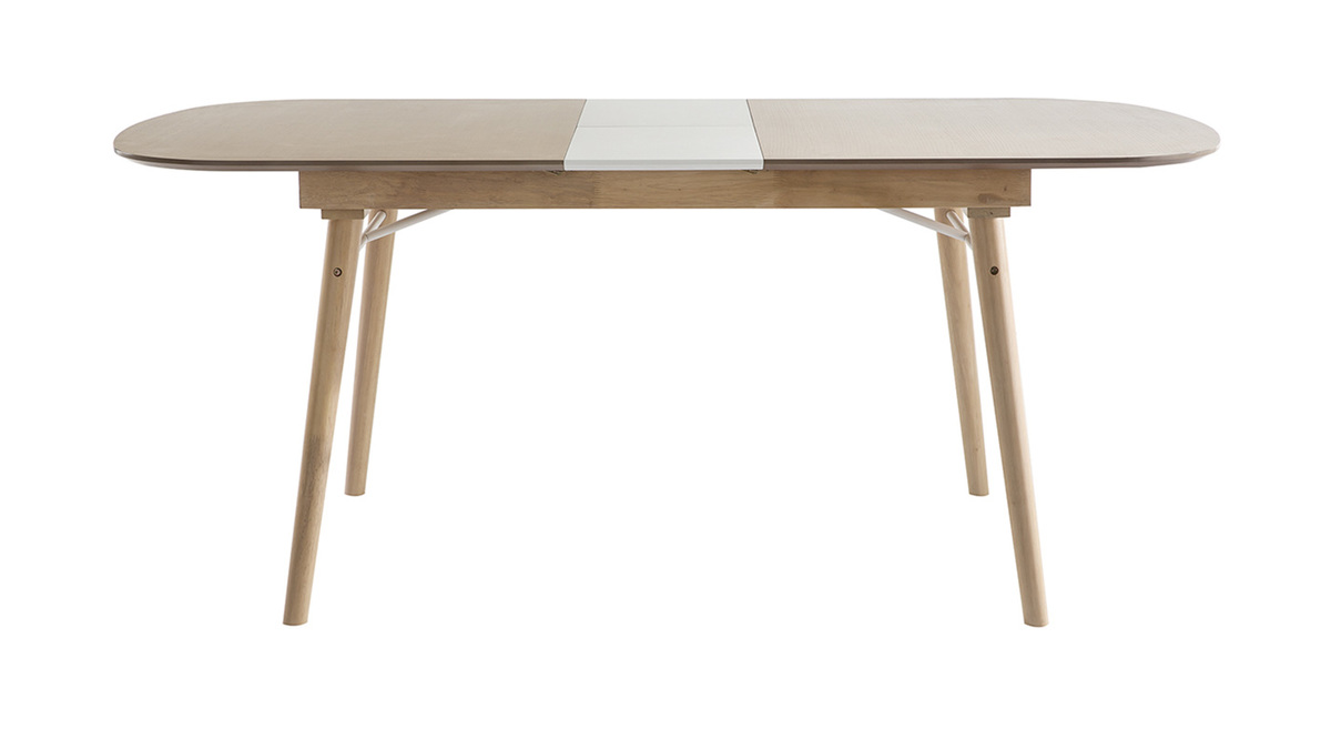 Mesa de comedor extensible en madera clara L150-180 cm SHELDON