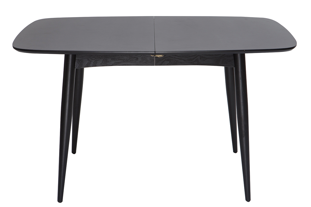 Mesa de comedor extensible madera negra L130-160 cm NORDECO