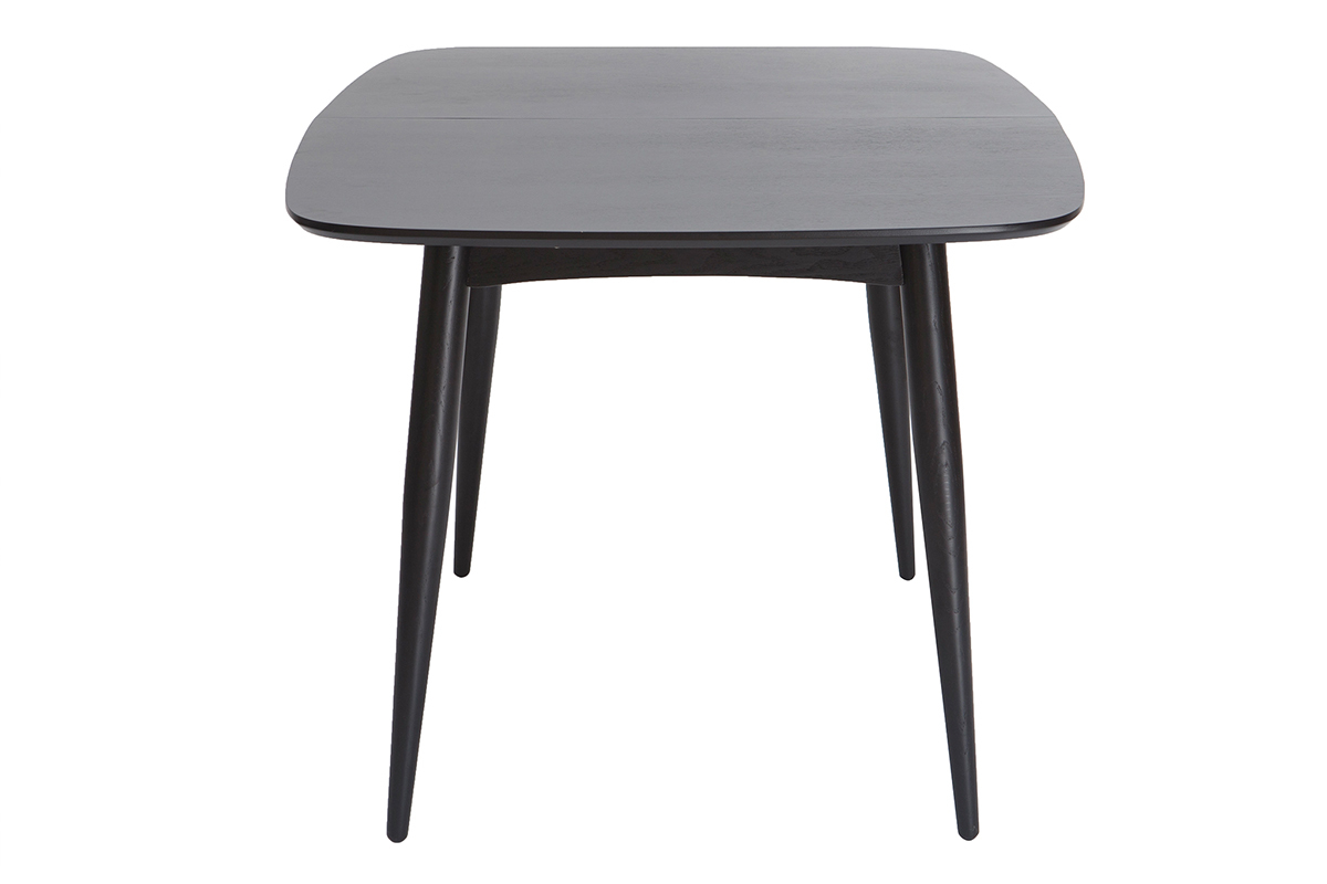 Mesa de comedor extensible madera negra L130-160 cm NORDECO