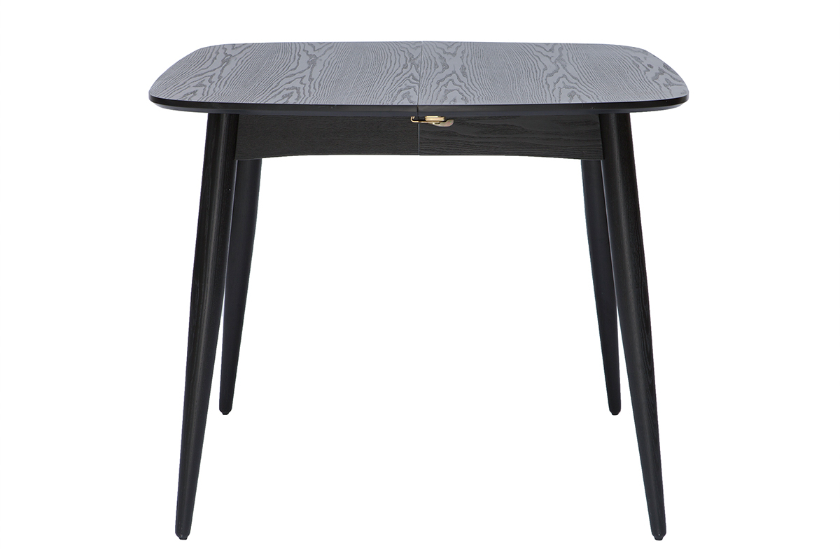 Mesa de comedor extensible negra L90-130 cm NORDECO