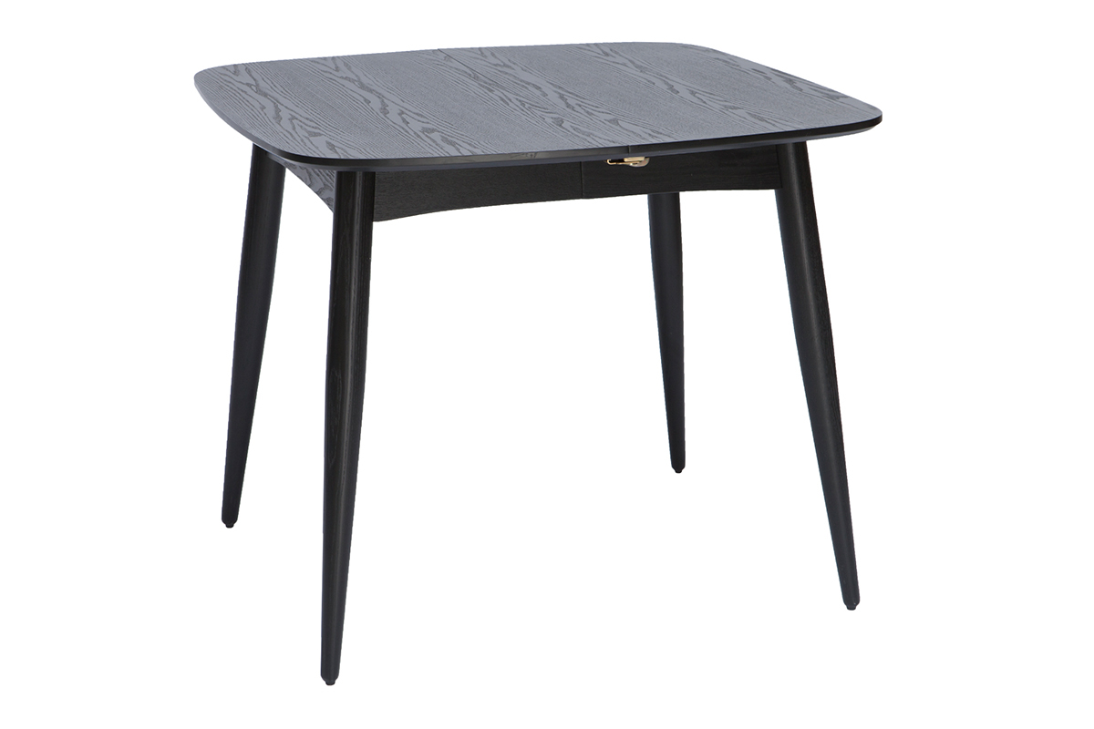 Mesa de comedor extensible negra L90-130 cm NORDECO