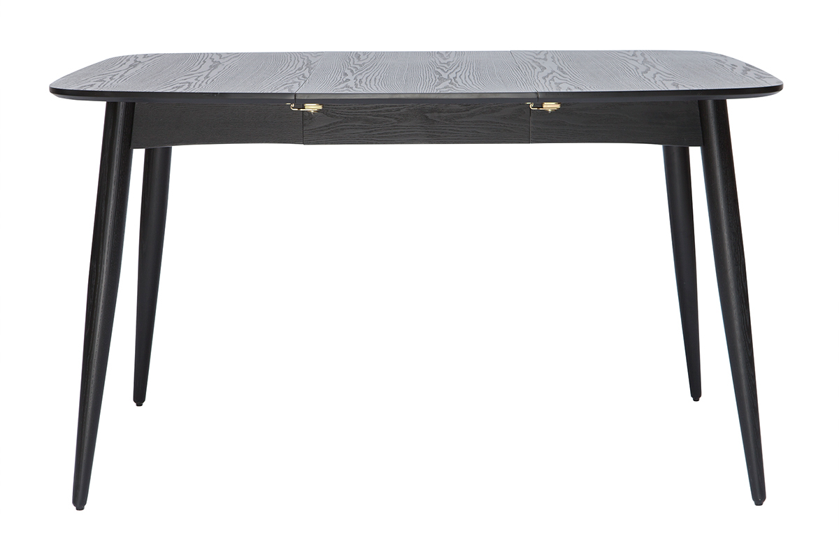 Mesa de comedor extensible negra L90-130 cm NORDECO