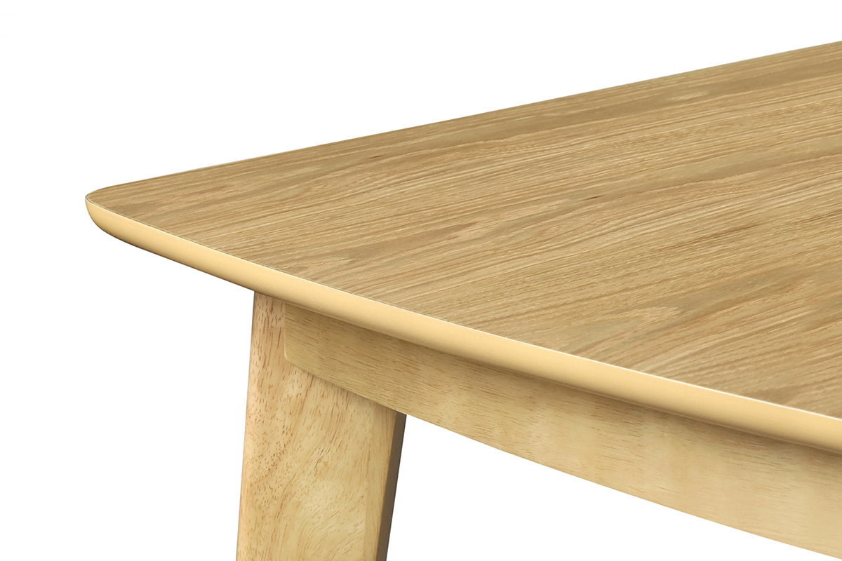 Mesa de comedor extensible nrdica en madera clara L150-200 LEENA