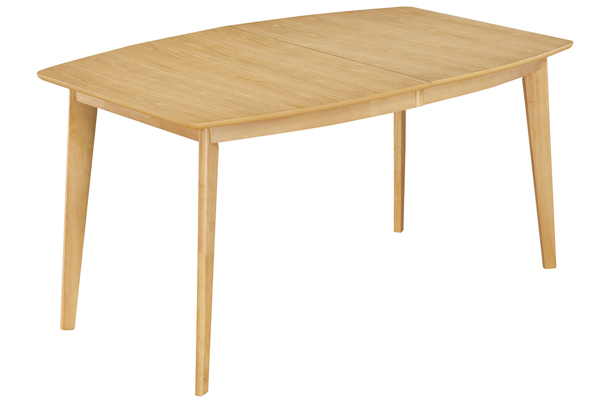 Mesa de comedor extensible nrdica en madera clara L150-200 LEENA