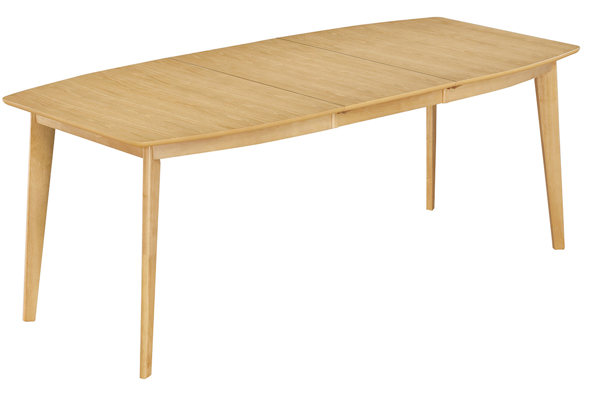 Mesa de comedor extensible nrdica en madera clara L150-200 LEENA