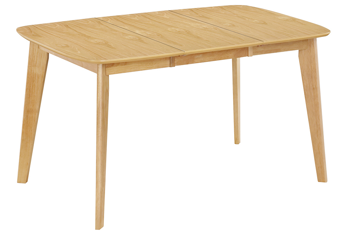 Mesa de comedor extensible nrdica en madera clara L90-130 LEENA