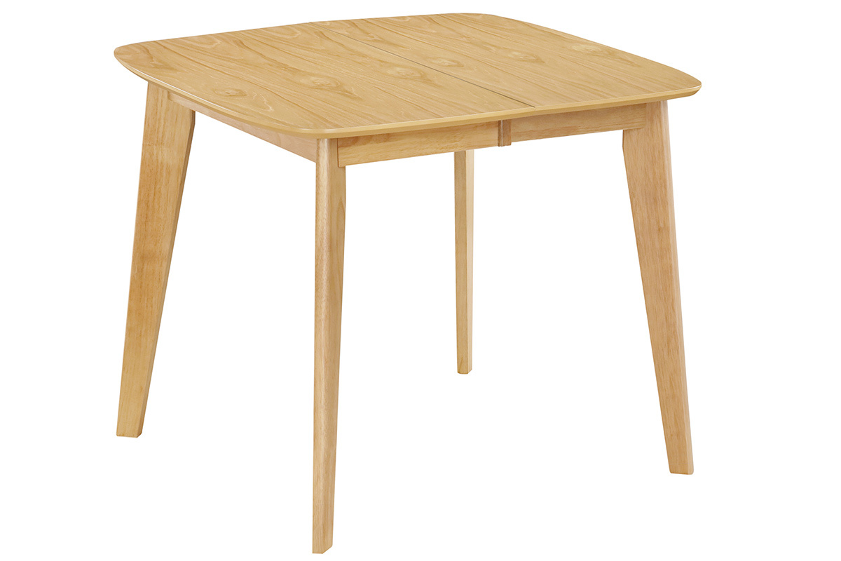 Mesa de comedor extensible nrdica en madera clara L90-130 LEENA