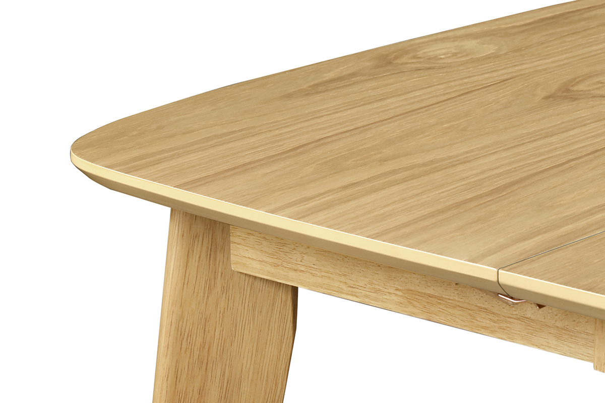 Mesa de comedor extensible nrdica en madera clara L90-130 LEENA