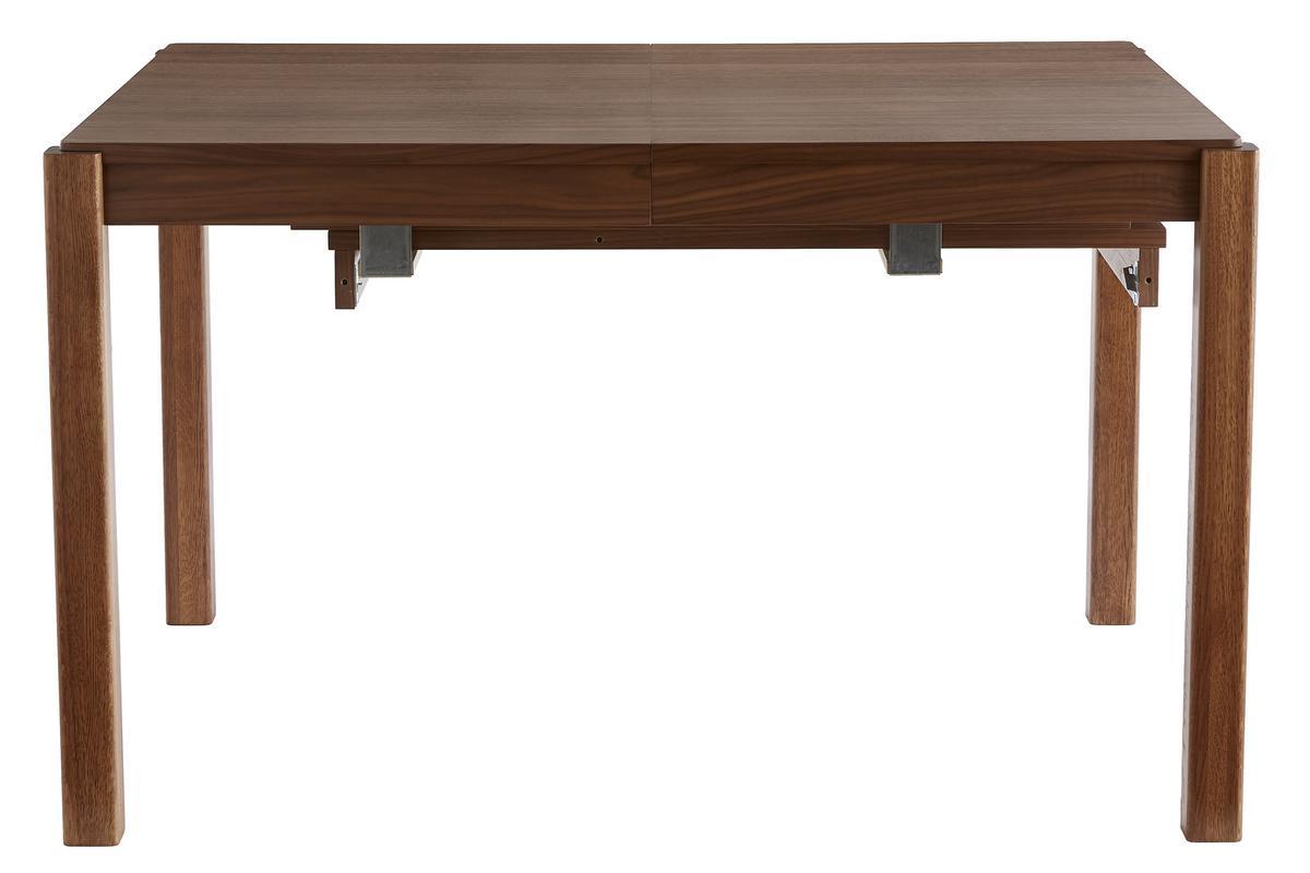 Mesa de comedor extensible rectangular nrdica con acabado en nogal 125-238cm AGALI