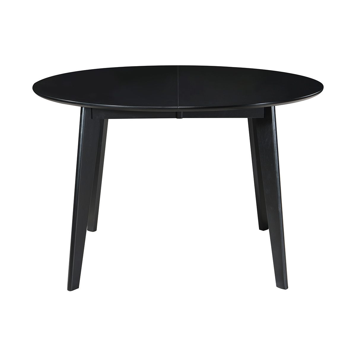 Mesa de comedor extensible redonda negra L120-150 cm LEENA